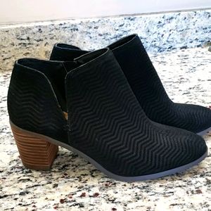 Lucky Parnesa Perforated Suede Bootie Size 9 1/2